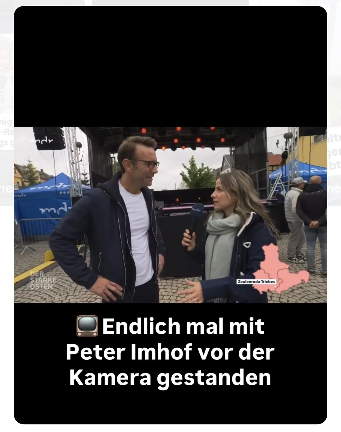 Jenna von Thäne mit MDR um 4 Moderator Peter Imhof