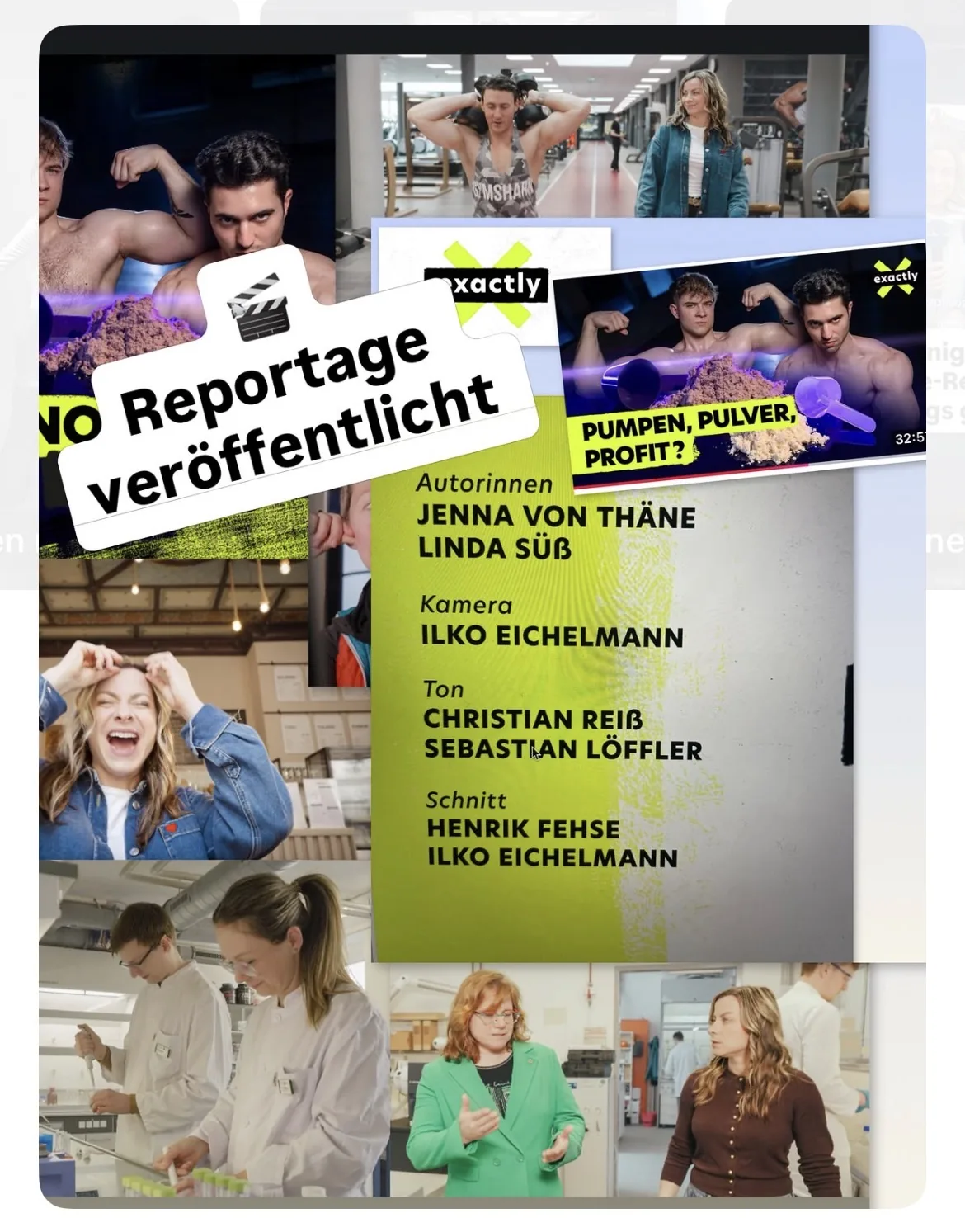 Collage zur veröffentlichten Reportage von Jenna von Thäne