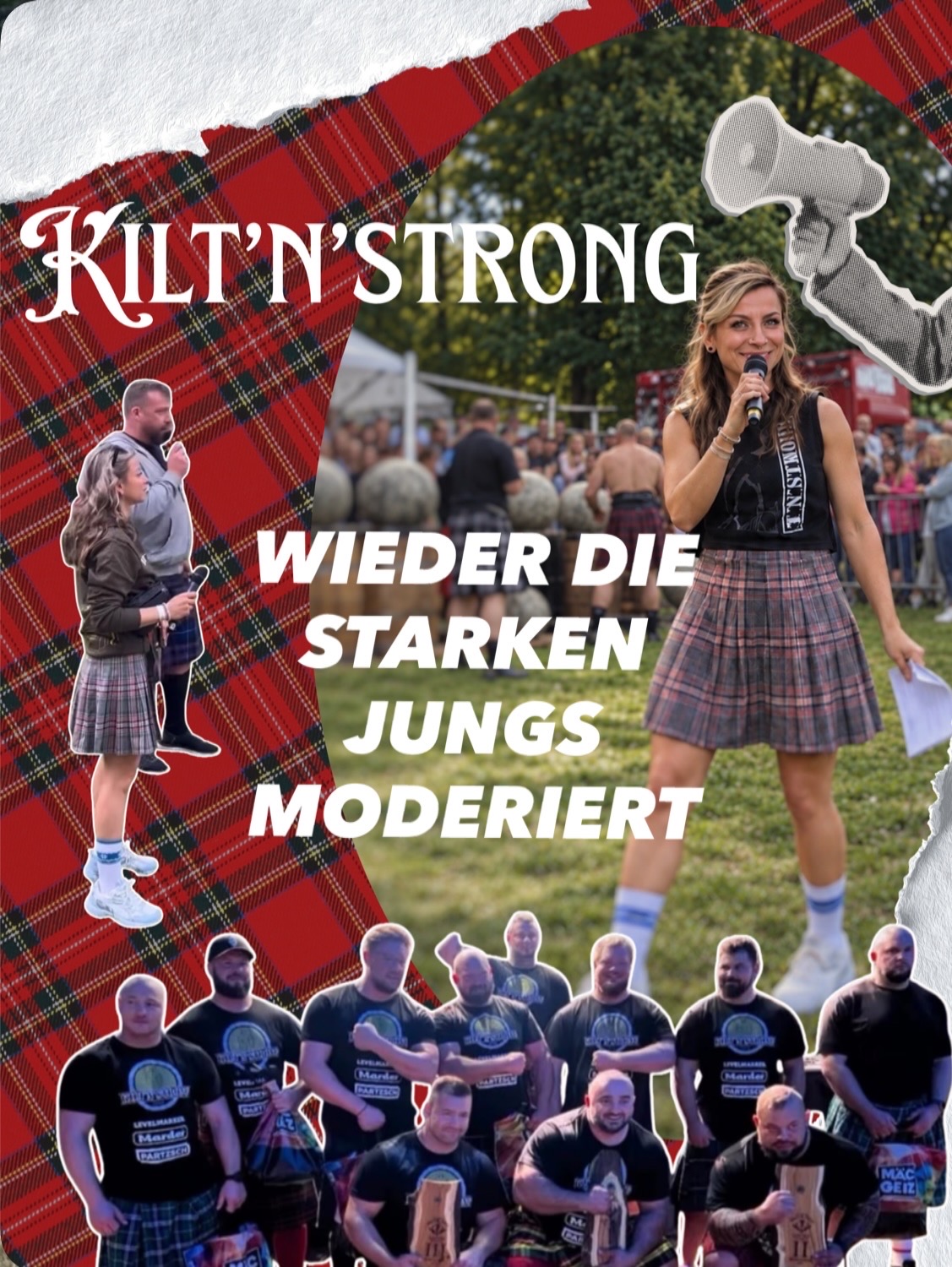 Jenna von Thäne moderiert den Kilt’n’Strong Strongman-Wettbewerb in Trebsen