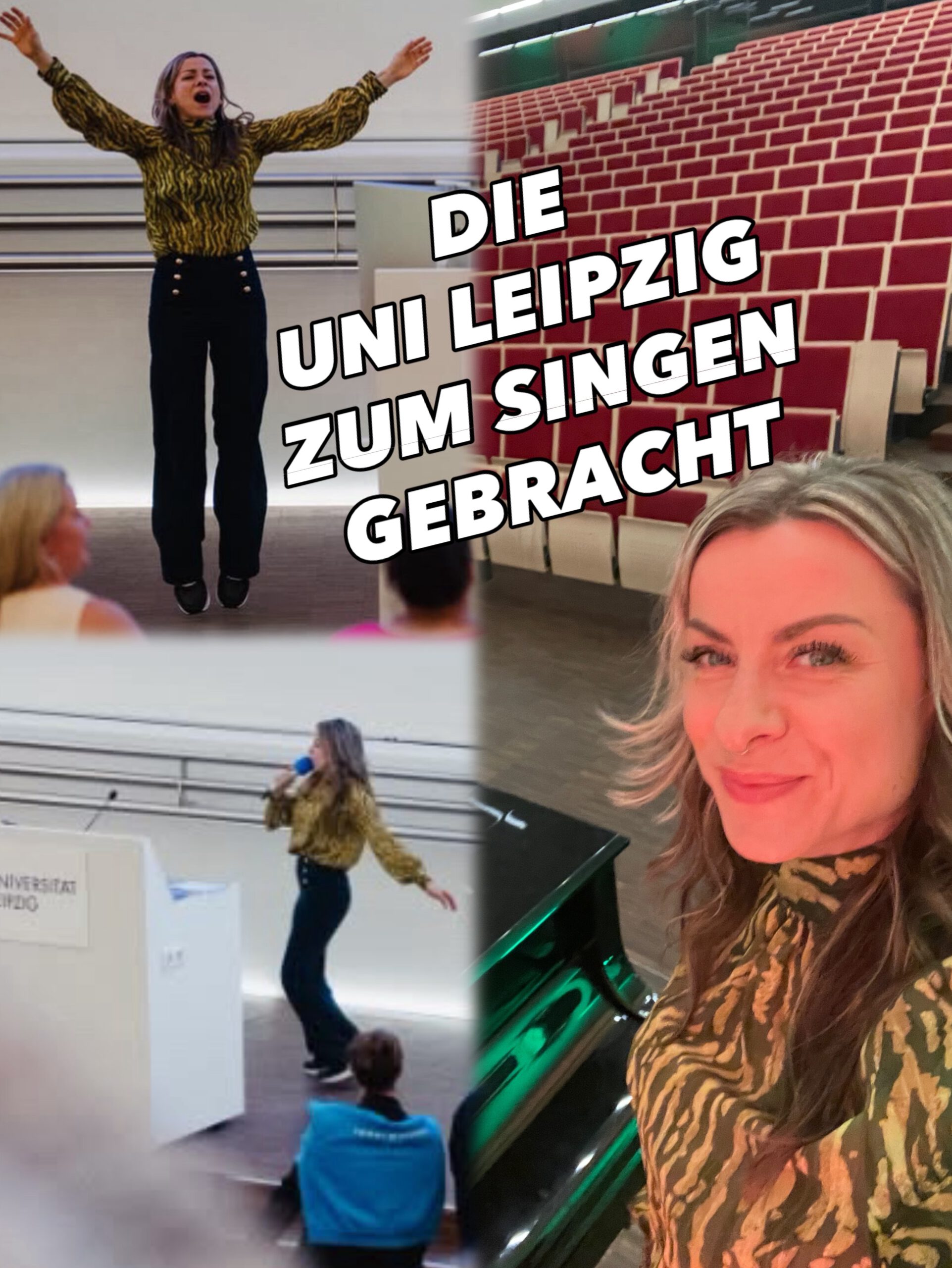 Jenna von Thäne beim SingAlong Mitsing-Event in der Universität Leipzig